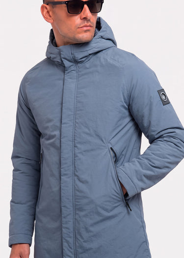 Marshall Artist Jassen Kingston hooded trench jacket - storm grey