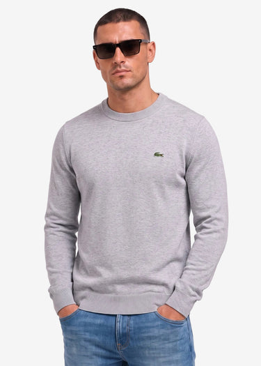 Lacoste Truien Regular fit crew neck sweater - silver chine
