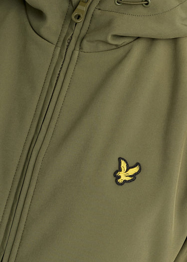 Lyle & Scott Jassen Fleece back softshell jacket - true olive