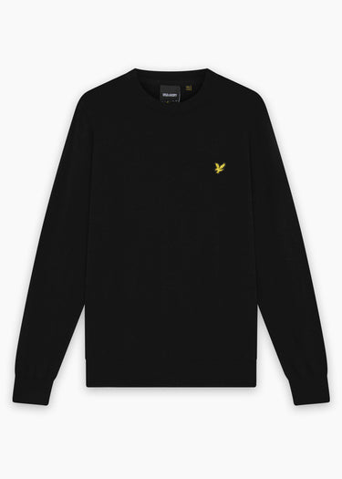 Lyle & Scott Truien Cotton merino crew neck jumper - jet black