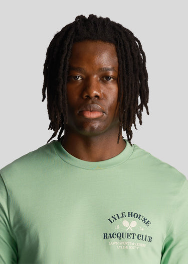 Lyle & Scott T-shirts Racquet club graphic t-shirt - lawn green