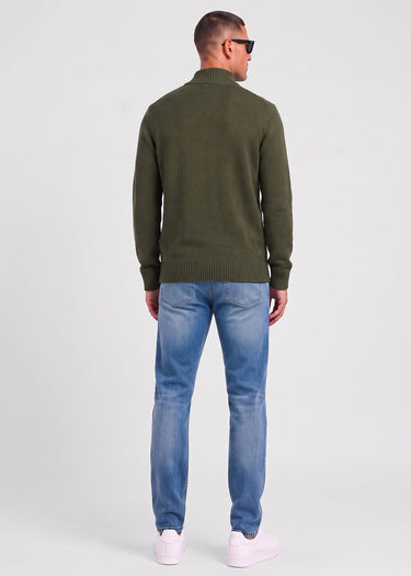 MA.Strum Truien Sarl quarter zip sweater - bronze green
