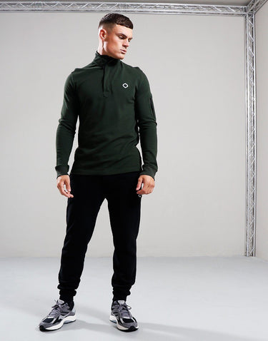 MA.Strum Truien Ls funnel neck polo - oil slick