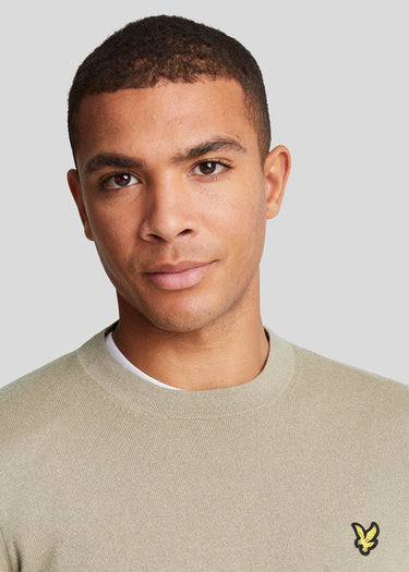 Lyle & Scott Truien Cotton merino crew neck jumper - sage uniform