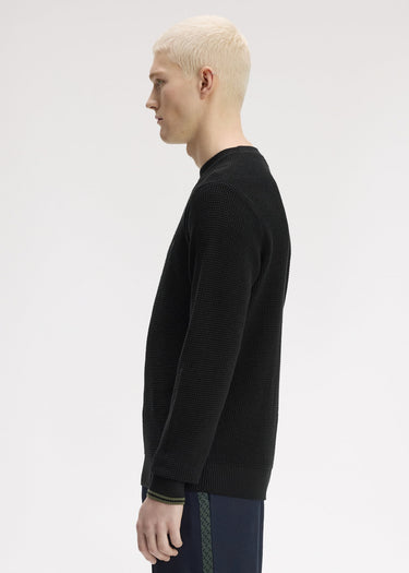 Fred Perry Sweaters Waffle stitch jumper - black (Copy)