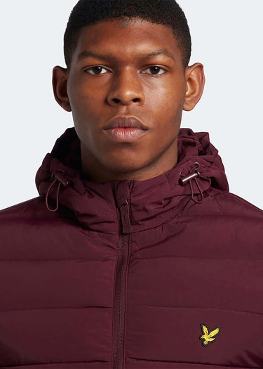 Lyle & Scott Jassen Lightweight puffer jacket - burgundy