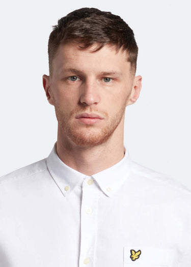 Lyle & Scott Overhemden Light weight oxford shirt - white