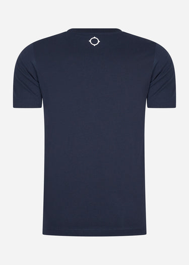 MA.Strum T-shirts MA.Strum chest print tee - ink navy