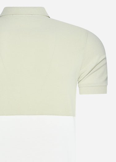 Fred Perry Polo's Embroidered panel polo shirt - light oyster