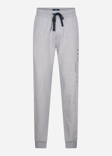 Hackett London Broeken Terry logo joggers - light grey marl