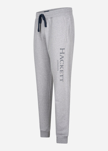 Hackett London Broeken Terry logo joggers - light grey marl