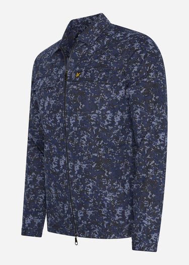 Lyle & Scott Overshirts Earth print overshirt - dark navy