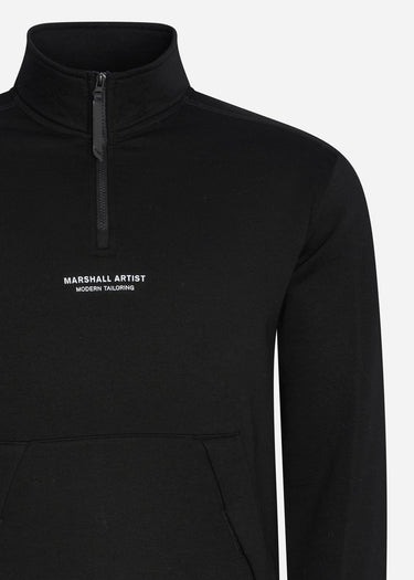 Marshall Artist Truien Siren 1/4 zip sweat - black