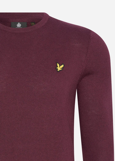 Lyle & Scott Truien Merino Crew Jumper - burgundy