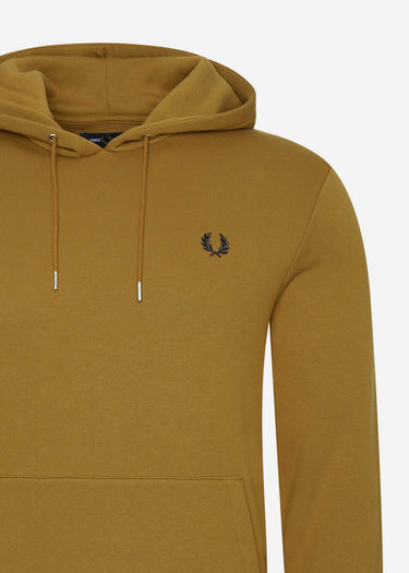Fred Perry Hoodies Tipped hooded sweatshirt - dark caramel