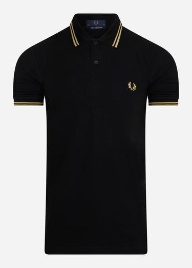 Fred Perry Polo's Twin tipped fred perry shirt - black champagne