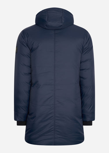 Lyle & Scott Jassen Long line internal padded jacket - dark navy