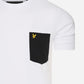 Lyle & Scott T-shirts  Contrast pocket t-shirt - white jet black 