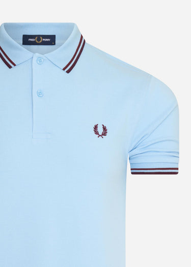 Fred Perry Polo's Twin tipped fred perry shirt - glac port mahogany