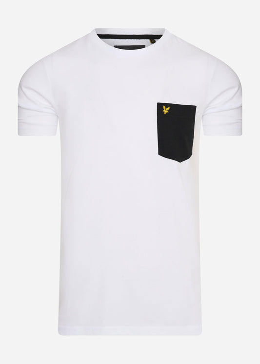 Lyle & Scott T-shirts  Contrast pocket t-shirt - white jet black 