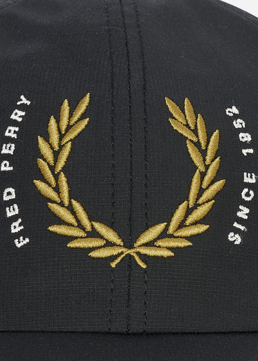 Fred Perry Petten Laurel wreath ripstop cap - black