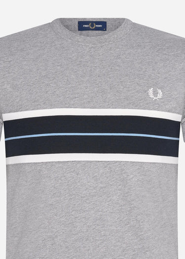 Fred Perry T-shirts Tramline panel t-shirt - steel marl