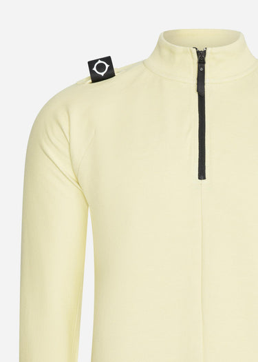 MA.Strum Truien Dfp funnel neck zip top - mellow yellow