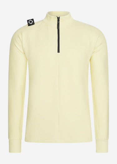 MA.Strum Truien Dfp funnel neck zip top - mellow yellow