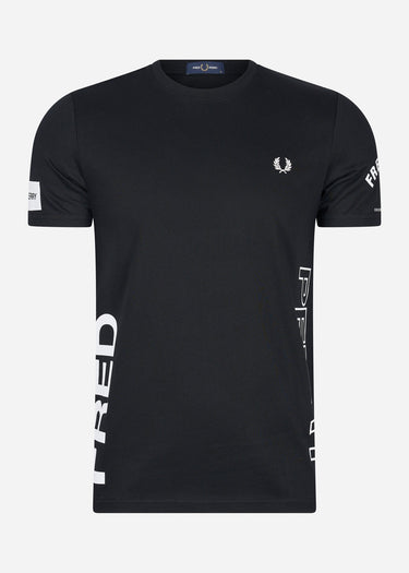 Fred Perry T-shirts Bold branding t-shirt - black