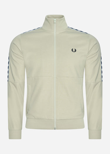 Fred Perry Vesten Panelled taped track jacket - light oyster
