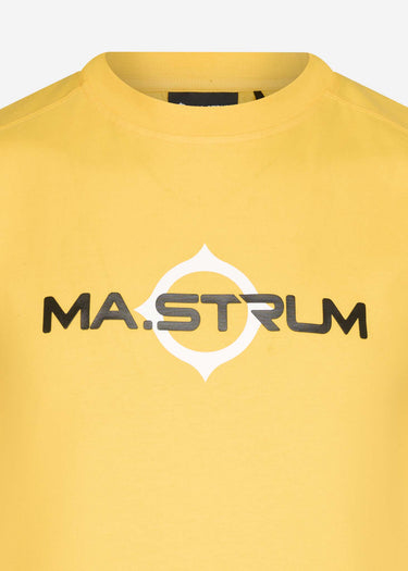 MA.Strum T-shirts SS logo print tee - citrus yellow