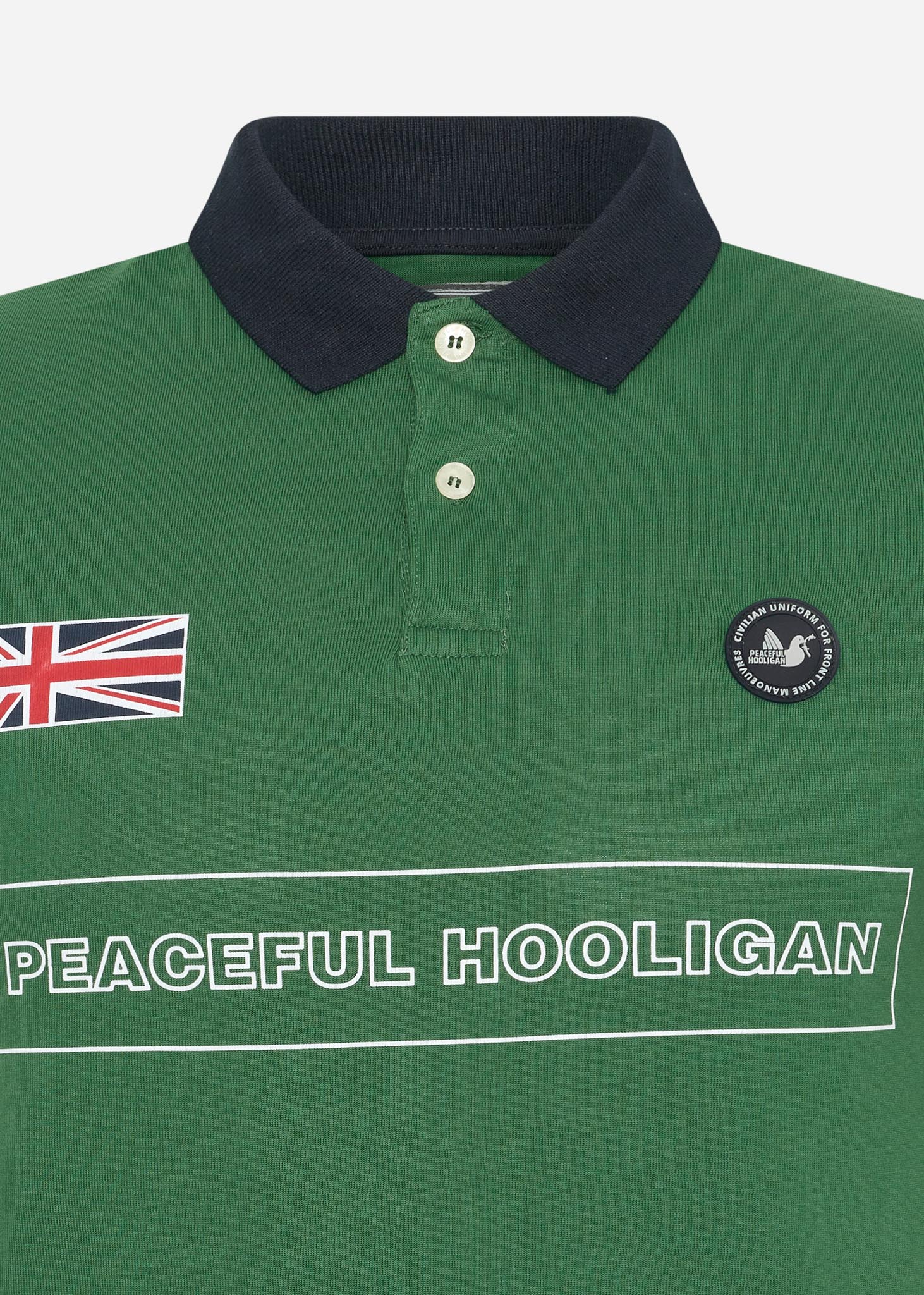Peaceful Hooligan Polo's  Flag polo - race green 