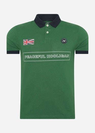 Peaceful Hooligan Polo's Flag polo - race green