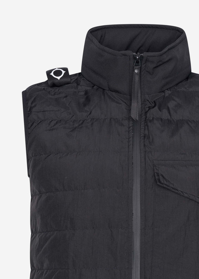 MA.Strum Bodywarmers Softshell down quilt gilet - jet black