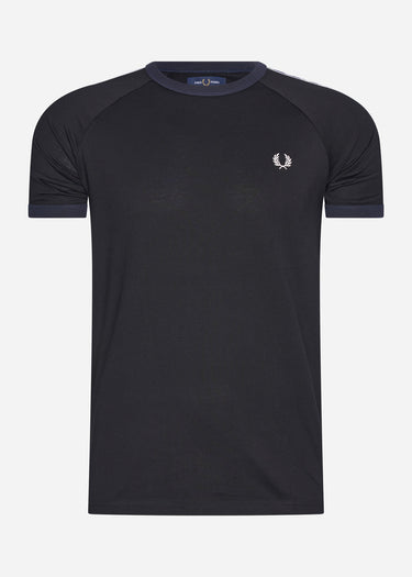 Fred Perry T-shirts Panelled taped t-shirt - black