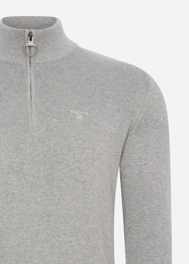 Barbour Truien Cotton half zip - grey marl