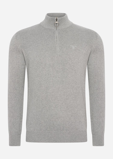 Barbour Truien Cotton half zip - grey marl