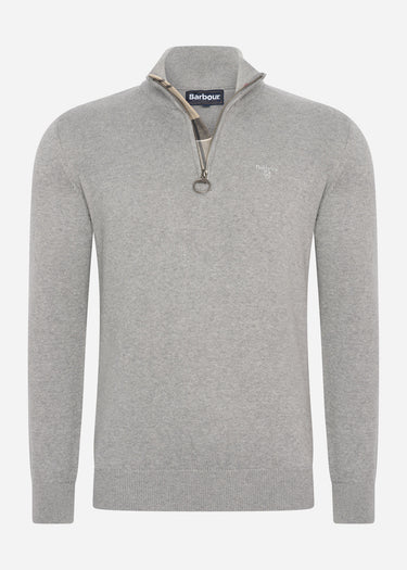 Barbour Truien Cotton half zip - grey marl