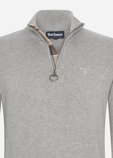 Barbour Truien Cotton half zip - grey marl