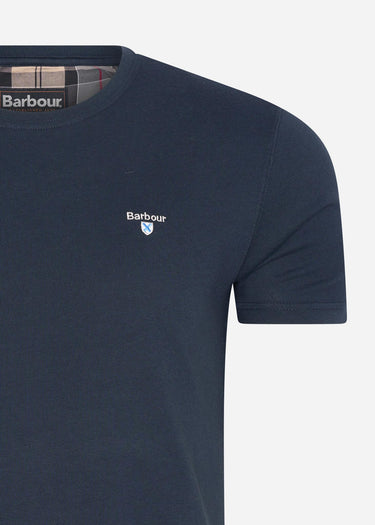 Barbour T-shirts Tartan sports tee - new navy