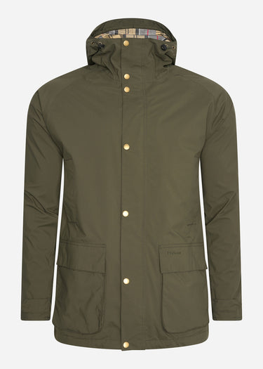 Barbour Jassen Waterproof hooded bedale - olive dress