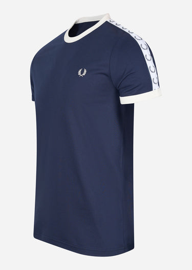 Fred Perry T-shirts Taped ringer t-shirt - carbon blue