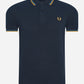 Fred Perry Polo's  Twin tipped fred perry shirt - navy ash blue gold 