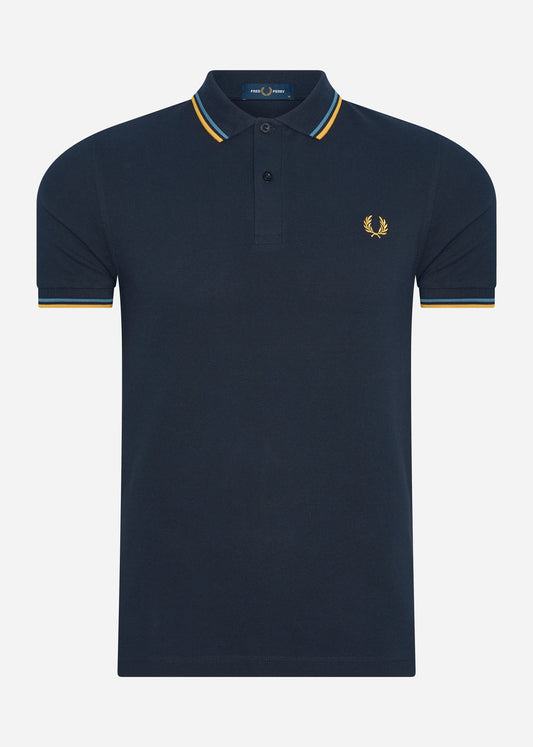 Fred Perry Polo's  Twin tipped fred perry shirt - navy ash blue gold 