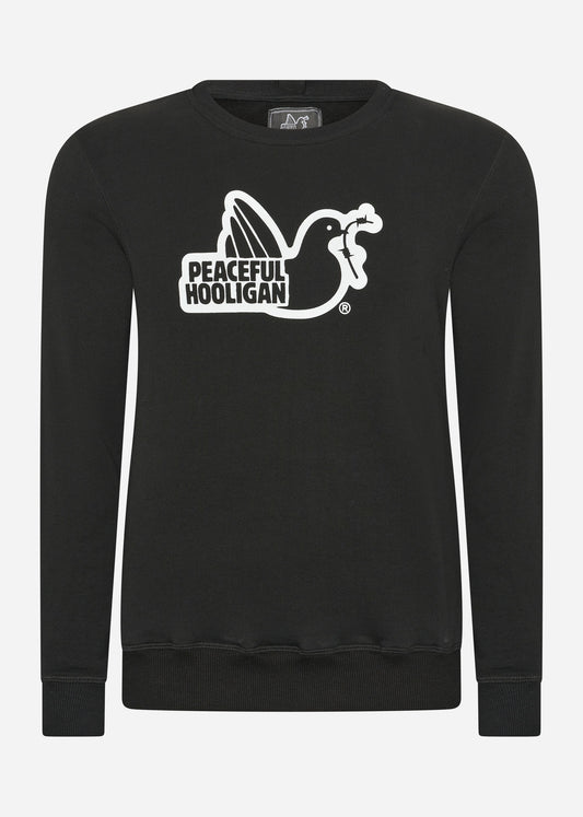 Peaceful Hooligan Truien  Outline sweatshirt - black 