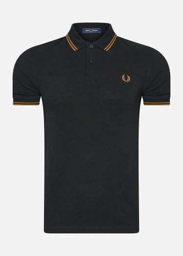 Fred Perry Polo's Twin tipped polo - dark caramel black