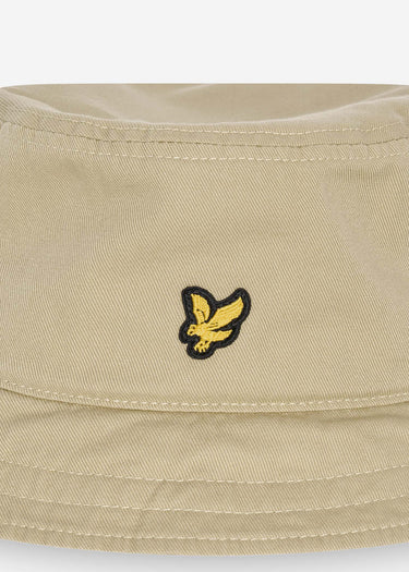 Lyle & Scott Bucket Hats Cotton twill bucket hat - natural green