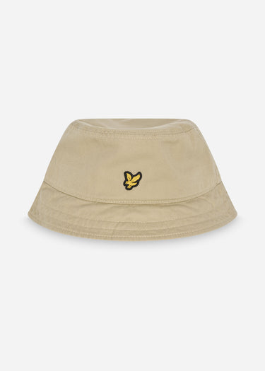 Lyle & Scott Bucket Hats Cotton twill bucket hat - natural green