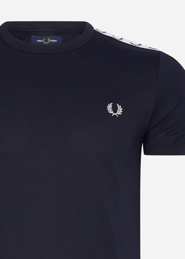Fred Perry T-shirts Taped ringer t-shirt - navy