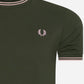 Fred Perry T-shirts  Twin tipped t-shirt - hunting green 